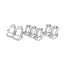 Coprisedili Lampa Set Superior - Nero/Rosso - compatibili per Volkswagen Sharan (10/10>07/20)