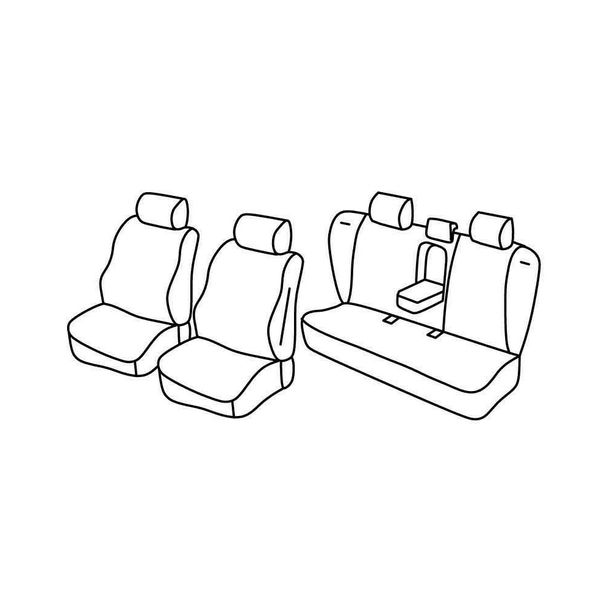 Coprisedili Lampa Set Superior - Nero/Rosso - compatibili per Volvo S60 (09/10>10/18)