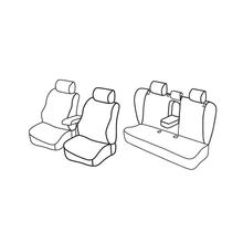 Seat Covers Lampa Set Superior - Black/Red - compatible for Volkswagen Passat 4-door (01/11>10/14)