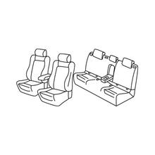 Seat Covers Lampa Set Superior - Black/Red - compatible with Volkswagen Golf VII 5-door (11/12>12/19)