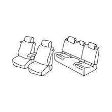 Seat Covers Lampa Set Superior - Black/Red - compatible for Volkswagen Golf VII 3-door (11/12>12/19)