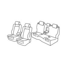 Stoelbekleding Lampa Set Superior - Zwart/Rood - compatibel voor Mazda 6 Wagon (01/13>10/18)