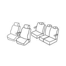 Stoelhoezen Lampa Set Superior - Zwart/Rood - compatibel voor Mazda 5 5-deurs (11/10>10/13)