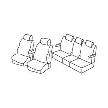 Stoelhoezen Lampa Set Superior - Zwart/Rood - compatibel voor Mazda 5 5p (08/05>10/10)