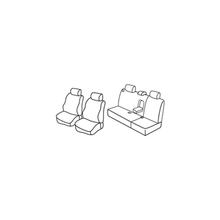 Stoelhoezen Lampa Set Superior - Zwart/Rood - compatibel voor Land Rover Freelander 5-deurs (10/97>11/06)