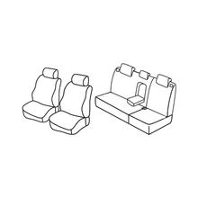 Stoelbekleding Lampa Set Superior - Zwart/Rood - compatibel voor Kia Sportage (11/04>08/10)