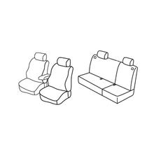 Stoelhoezen Lampa Set Superior - Zwart/Rood - compatibel voor Volkswagen Golf IV Variant (04/99>05/06)