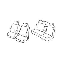 Stoelhoezen Lampa Set Superior - Zwart/Rood - compatibel voor Volkswagen Golf IV 5-deurs (10/97>10/03)