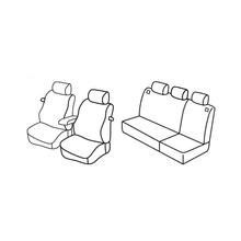 Stoelhoezen Lampa Set Superior - Zwart/Rood - compatibel voor Volkswagen Golf IV 3-deurs (10/97>10/03)