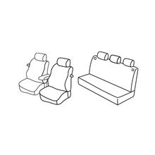 Stoelhoezen Lampa Set Superior - Zwart/Rood - compatibel voor Volkswagen Golf IV 3-deurs (10/97>10/03)
