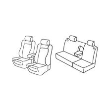 Stoelhoezen Lampa Set Superior - Zwart/Rood - compatibel voor Volkswagen Golf IV 5-deurs (10/97>10/03)