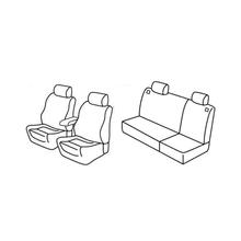 Stoelhoezen Lampa Set Superior - Zwart/Rood - compatibel voor Volkswagen Golf IV 5-deurs (10/97>10/03)