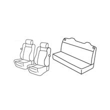 Stoelhoezen Lampa Set Superior - Zwart/Rood - compatibel voor Volkswagen Golf IV Cabrio (10/97>10/03)