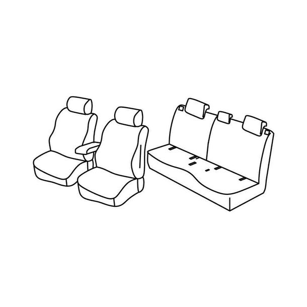 Coprisedili Lampa Set Superior - Nero/Rosso - compatibili per Suzuki S-Cross (09/13>)
