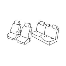 Stoelbekleding Lampa Set Superior - Zwart/Rood - compatibel voor Suzuki S-Cross (09/13>)