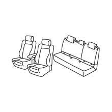 Stoelbekleding Lampa Set Superior - Zwart/Rood - compatibel voor Seat Leon 5p (01/13>05/20)
