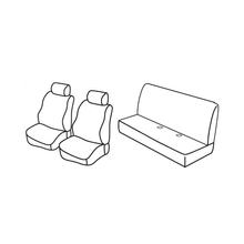 Sitzbezüge Lampa Set Superior - Schwarz/Rot - kompatibel für Renault Kangoo 5p (01/97>01/08)