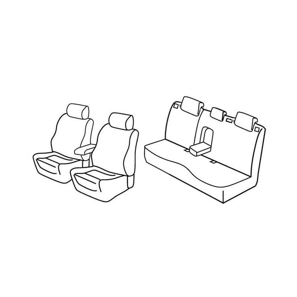 Seat Covers Lampa Set Superior - Black/Red - compatible for Mazda 3 5-door (04/09>12/13)
