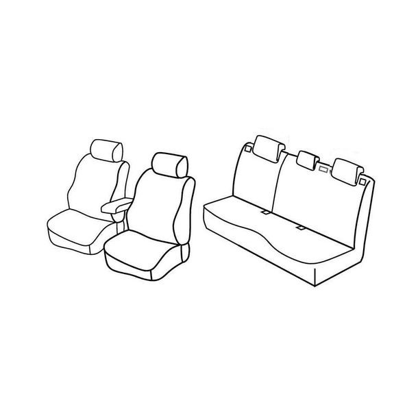 Coprisedili Lampa Set Superior - Nero/Rosso - compatibili per Mazda 3 5p (04/09>12/13)