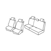 Housses de siège Lampa Set Superior - Noir/Rouge - compatibles pour Ford Focus 3p (01/99>01/05)