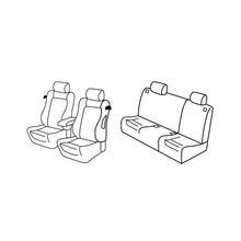 Habillages de siège Lampa Set Superior - Noir/Rouge - compatibles pour Alfa Romeo 147 3p (10/00>10/04)