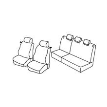 Sitzbezüge Lampa Set Superior - Schwarz/Rot - kompatibel für Toyota Yaris 3p (01/06>09/11)