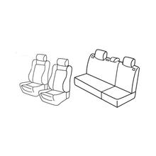 Potahy Lampa Set Superior - Černá/Červená - kompatibilní pro Seat Ibiza 5p (01/02>05/08)