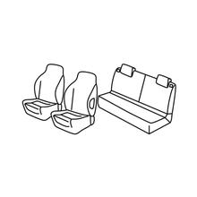Sitzbezüge Lampa Set Superior - Schwarz/Rot - kompatibel für Renault Twingo (09/14>)