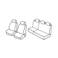 Potahy do sedadel Lampa Set Superior - Černá/Červená - kompatibilní pro Peugeot 206 3p (09/98>02/09) - Peugeot 206 5p (09/98>02/09) - Peugeot 206 Plus 3p (03/09>01/13) - Peugeot 206 Plus 5p (03/09>01/13)