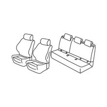 Habillages de siège Lampa Set Superior - Noir/Rouge - compatibles pour Opel Corsa E 5p (12/14>08/19)