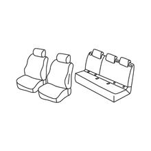 Sitzbezüge Lampa Set Superior - Schwarz/Rot - kompatibel für Opel Corsa E 5p (12/14>08/19)