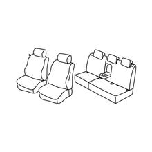 Potahy Lampa Set Superior - Černá/Červená - kompatibilní pro Citroen C3 Picasso (01/09>10/12)