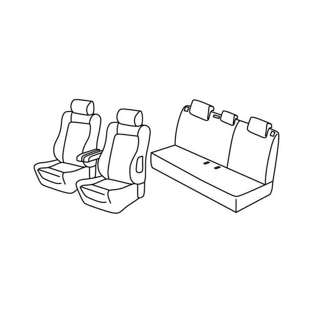 Coprisedili Lampa Set Superior - Nero/Rosso - compatibili per Citroen C3 (05/02>08/05)