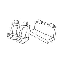 Sitzbezüge Lampa Set Superior - Schwarz/Rot - kompatibel für Renault Clio II 3p (03/98>09/05)