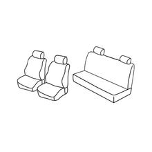 Sitzbezüge Lampa Set Superior - Schwarz/Rot - kompatibel für Fiat Punto 5p (09/99>08/09)
