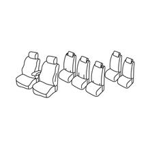 Sitzbezüge Lampa Set Superior - Schwarz/Blau - kompatibel für Opel Zafira Tourer (11/11>12/19)