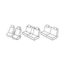 Seat Covers Lampa Set Superior - Black/Blue - compatible for Hyundai Santa Fe (03/06>09/12)