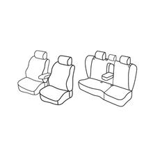 Sitzbezüge Lampa Set Superior - Schwarz/Blau - kompatibel für Volkswagen Passat Variant (01/11>10/14)