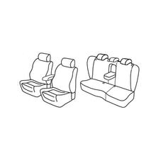 Sitzbezüge Lampa Set Superior - Schwarz/Blau - kompatibel für Volkswagen Passat Variant (09/05>12/10)