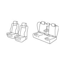 Sitzbezüge Lampa Set Superior - Schwarz/Blau - kompatibel für Volkswagen Passat 4p (12/14>10/20)