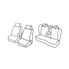 Sitzbezüge Lampa Set Superior - Schwarz/Blau - kompatibel für Volkswagen Passat 4p (03/05>12/10)