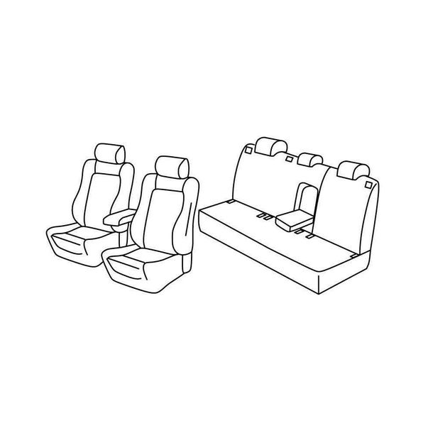 Coprisedili Lampa Set Superior - Nero/Blu - compatibili per Volkswagen Golf VI 5p (11/08>10/12)