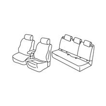 Potahy sedaček Lampa Set Superior - Černá/Šedá - kompatibilní pro Opel Astra K 5p (11/15>11/21)