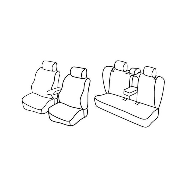 Coprisedili Lampa Set Superior - Nero/Blu - compatibili per Skoda Octavia 5p (09/04>02/13)
