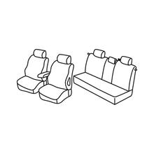 Sitzbezüge Lampa Set Superior - Schwarz/Blau - kompatibel für Opel Zafira (09/05>10/11) - Opel Zafira One (11/11>07/15)