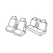 Pokrowce na fotele Lampa Set Superior - Czarno/Niebieskie - kompatybilne z Mitsubishi Outlander (05/03>01/07)