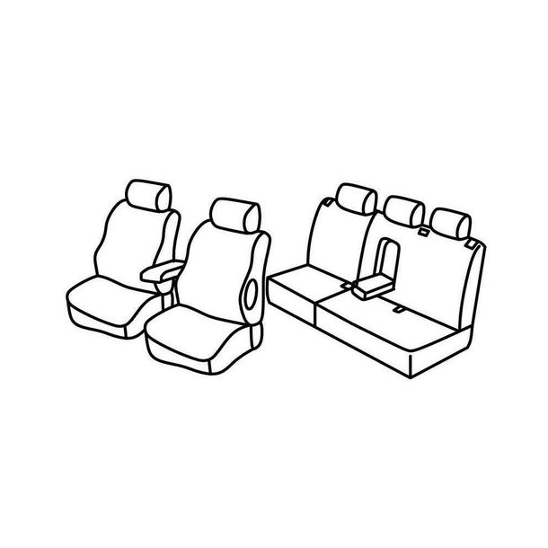 Coprisedili Lampa Set Superior - Nero/Blu - compatibili per Mercedes Classe E sw (03/03>08/09)