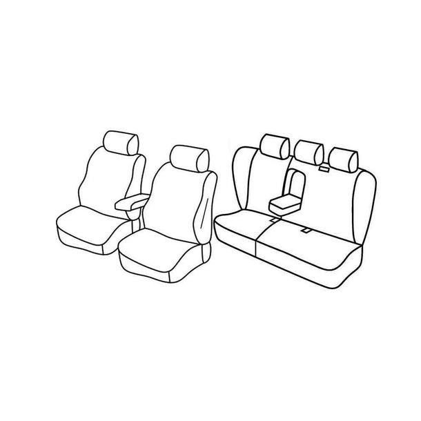 Coprisedili Lampa Set Superior - Nero/Blu - compatibili per Mercedes Classe E 4p (03/02>02/09)