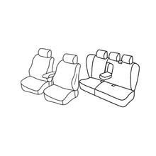 Capas de Bancos Lampa Conjunto Superior - Preto/Azul - compatível para Mercedes Classe E 4p (03/02>02/09)