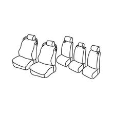 Capas de Bancos Lampa Set Superior - Preto/Azul - compatível para Land Rover Discovery 5p (10/04>08/09)